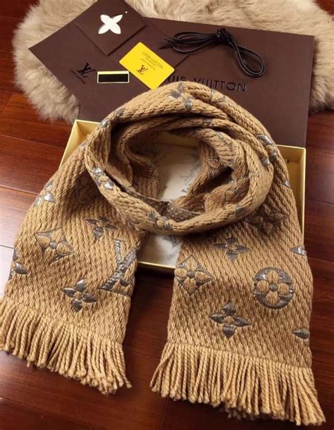 louis vuitton logomania scarf fake|louis vuitton logomania scarf beige.